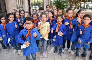 School children in Syria